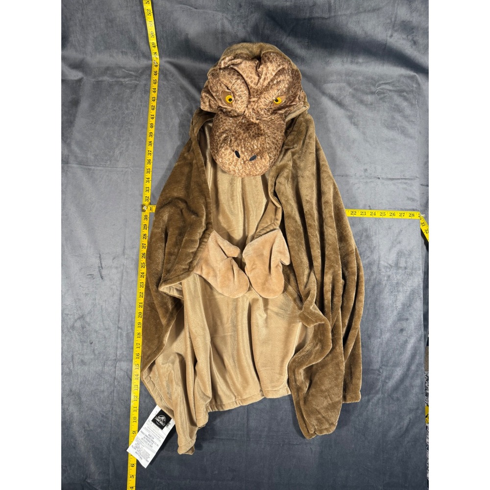 Jurassic World Hooded Blanket Kids Costume One Size Brown Dinosaur Plush Wrap
